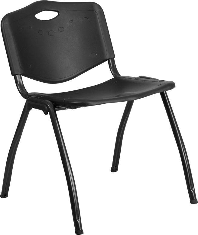 Flash Furniture HERCULES Series 880 lb. Capacity Black Plastic Stack Chair – RUT-D01-BK-GG Online now