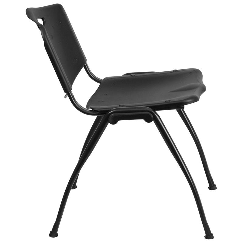 Flash Furniture HERCULES Series 880 lb. Capacity Black Plastic Stack Chair – RUT-D01-BK-GG Online now