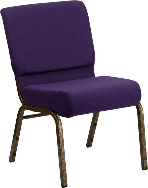 Flash Furniture HERCULES Series 21”W Stacking Church Chair in Royal Purple Fabric – Gold Vein Frame – FD-CH0221-4-GV-ROY-GG Sale