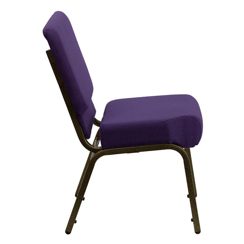 Flash Furniture HERCULES Series 21”W Stacking Church Chair in Royal Purple Fabric – Gold Vein Frame – FD-CH0221-4-GV-ROY-GG Sale