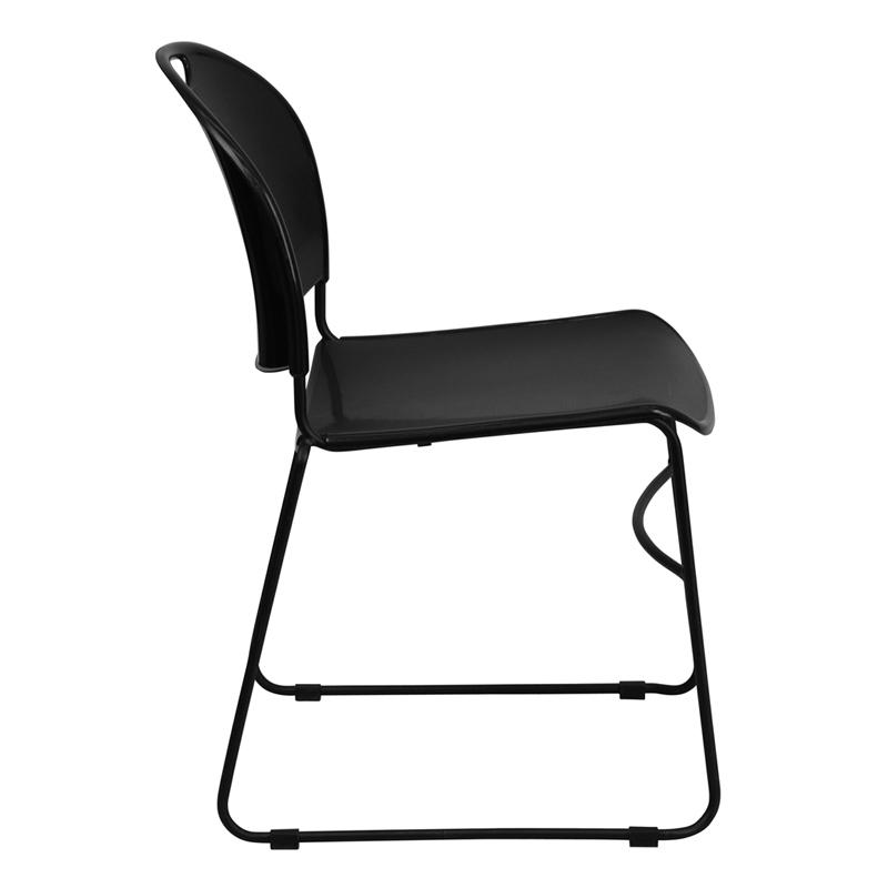 Flash Furniture HERCULES Series 880 lb. Capacity Black Ultra-Compact Stack Chair with Black Frame – RUT-188-BK-GG Online Hot Sale