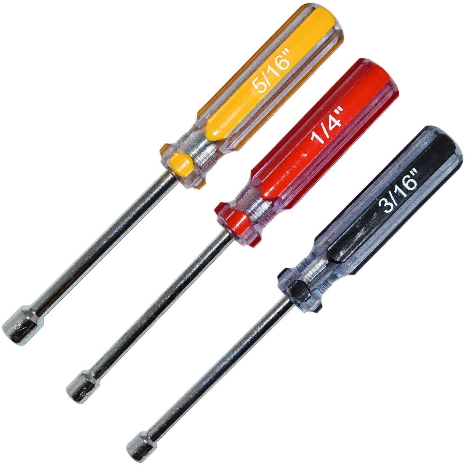3 Piece Economy Nut Driver Set – 3/16″, 1/4″, 5/16″ Discount