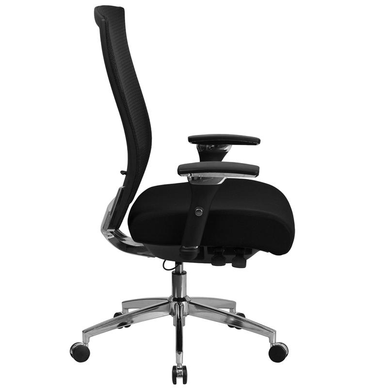 Flash Furniture HERCULES Series 24/7 Intensive Use 300 lb. Rated Black Mesh Multifunction Executive Swivel Chair with Seat Slider – GO-WY-85H-GG Hot on Sale