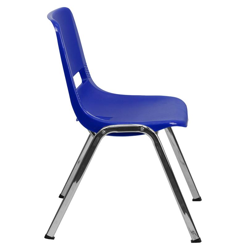 Flash Furniture HERCULES Series 880 lb. Capacity Navy Ergonomic Shell Stack Chair with Chrome Frame and 18” Seat Height – RUT-18-NVY-CHR-GG Online Sale