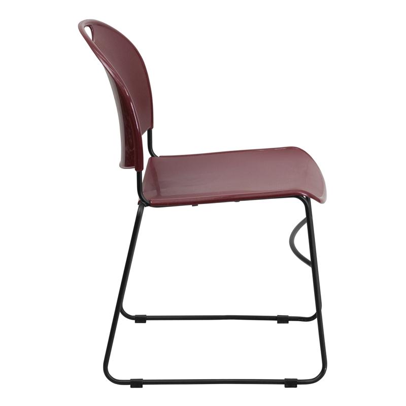 Flash Furniture HERCULES Series 880 lb. Capacity Burgundy Ultra-Compact Stack Chair with Black Frame – RUT-188-BY-GG Sale