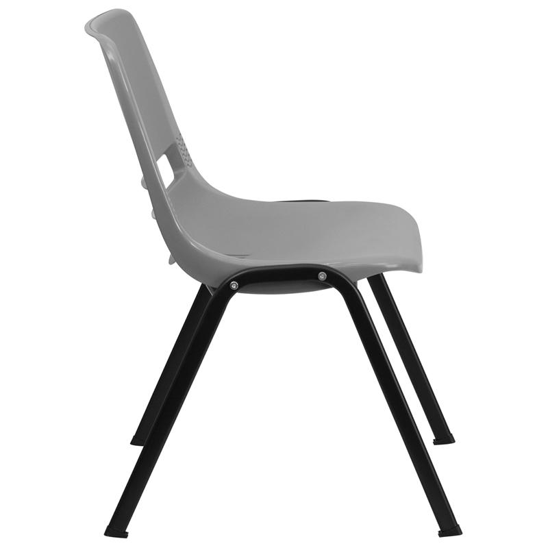 Flash Furniture HERCULES Series 880 lb. Capacity Gray Ergonomic Shell Stack Chair – RUT-EO1-GY-GG Fashion
