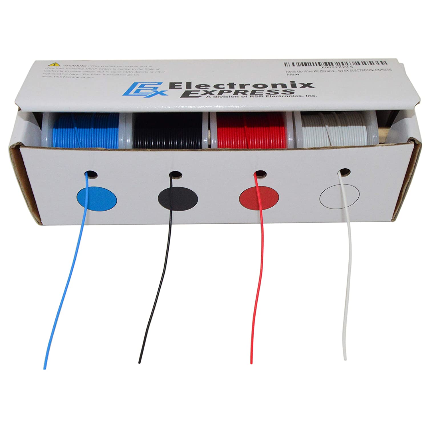 30 Gauge Hook Up Wire Kit – Stranded Wire, Tinned Copper – Includes 4 Different Colors, 25 Foot Spools & Dispenser Box Hot on Sale