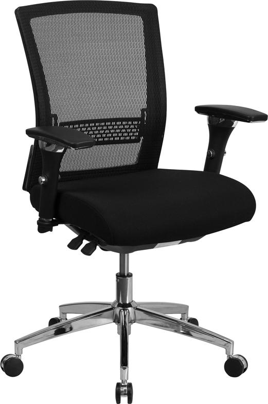 Flash Furniture HERCULES Series 24/7 Intensive Use 300 lb. Rated Black Mesh Multifunction Executive Swivel Chair with Seat Slider – GO-WY-85-8-GG Supply