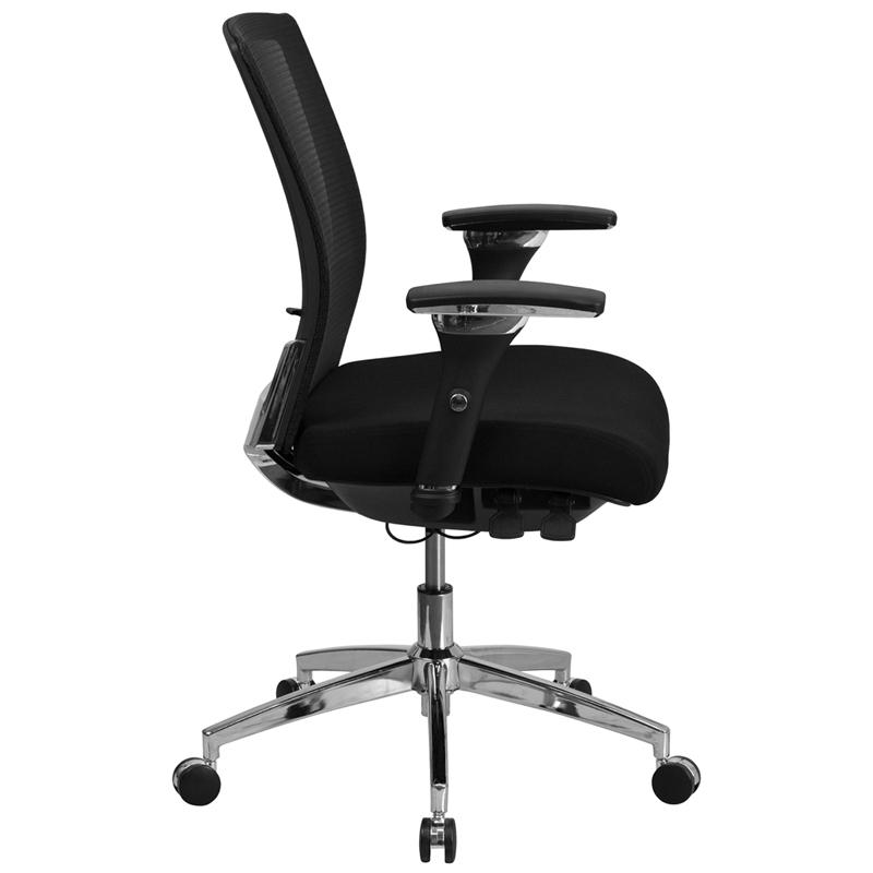 Flash Furniture HERCULES Series 24/7 Intensive Use 300 lb. Rated Black Mesh Multifunction Executive Swivel Chair with Seat Slider – GO-WY-85-8-GG Supply