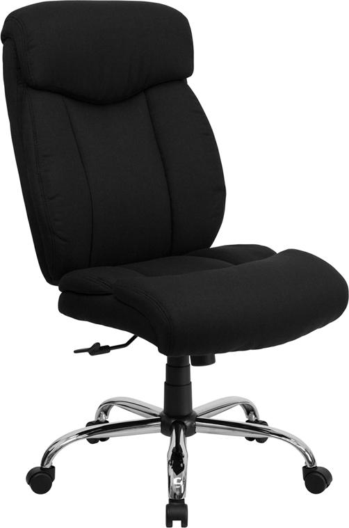 Flash Furniture HERCULES Series Big & Tall 400 lb. Rated Black Fabric Executive Swivel Chair and Chrome Base – GO-1235-BK-FAB-GG Online Sale