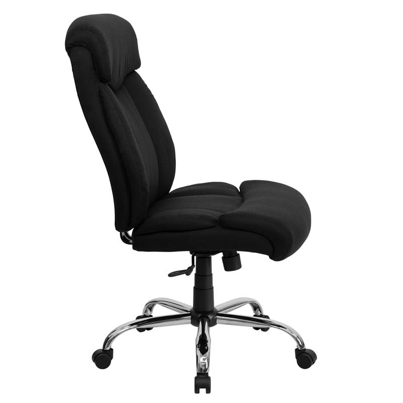 Flash Furniture HERCULES Series Big & Tall 400 lb. Rated Black Fabric Executive Swivel Chair and Chrome Base – GO-1235-BK-FAB-GG Online Sale