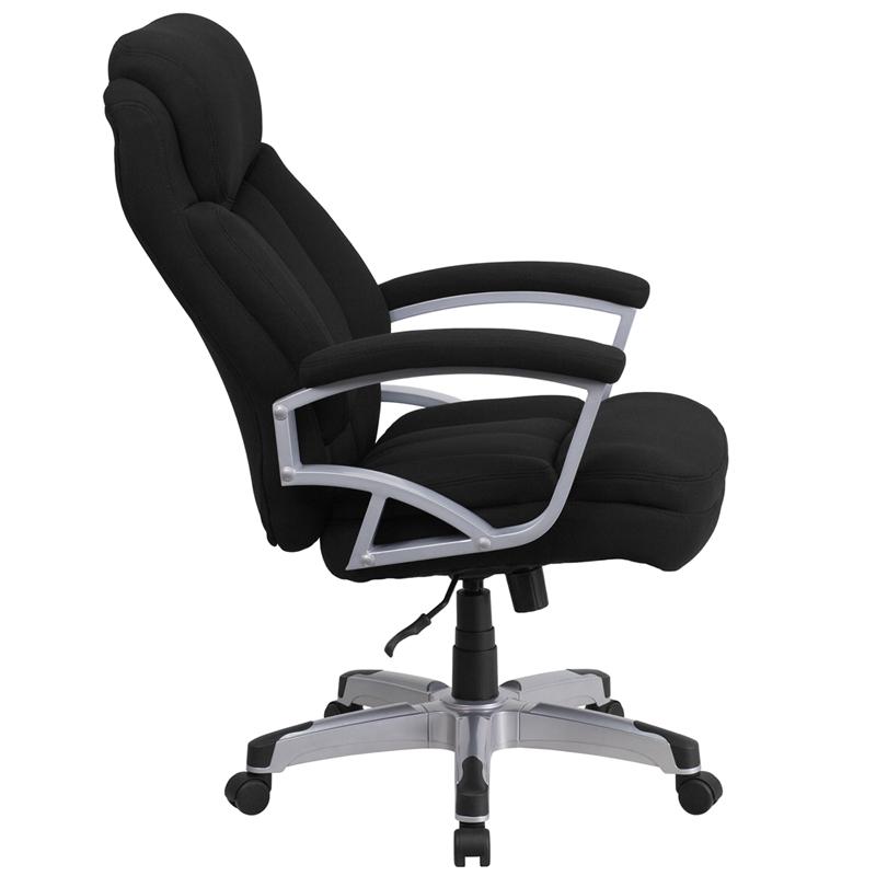 Flash Furniture HERCULES Series Big & Tall 500 lb. Rated Black Fabric Executive Swivel Chair with Arms – GO-1850-1-FAB-GG Sale
