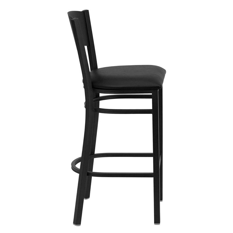 Flash Furniture HERCULES Series Black Circle Back Metal Restaurant Barstool – Black Vinyl Seat – XU-DG-60120-CIR-BAR-BLKV-GG Hot on Sale