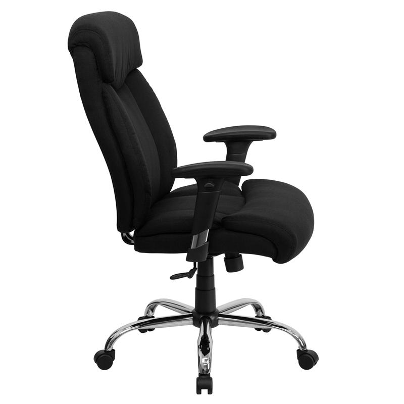 Flash Furniture HERCULES Series Big & Tall 400 lb. Rated Black Fabric Executive Swivel Chair with Full Headrest and Arms – GO-1235-BK-FAB-A-GG Online now