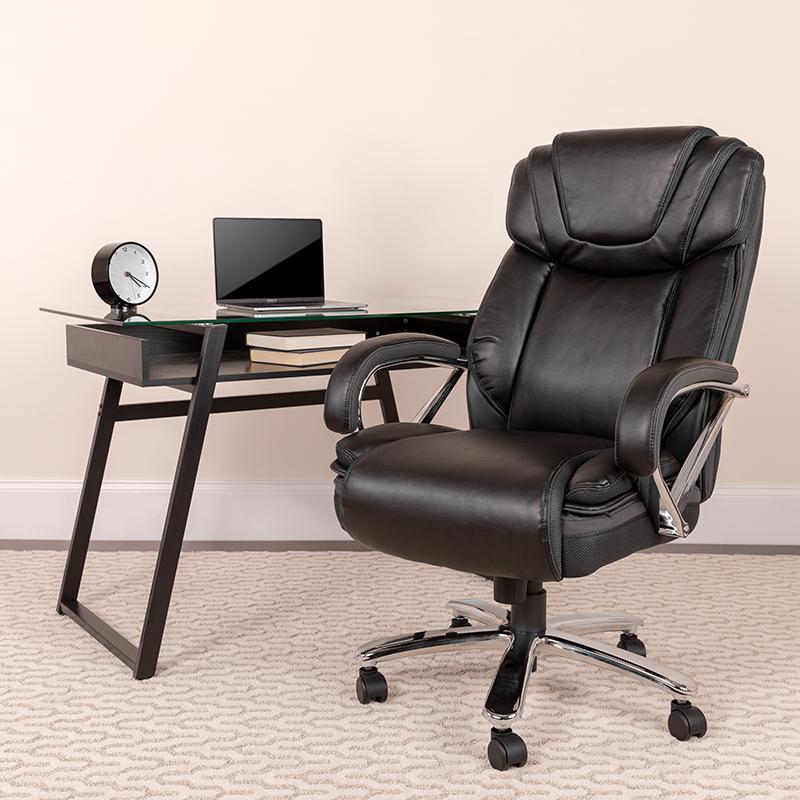 Flash Furniture HERCULES Series Big & Tall 500 lb. Rated Black Leather Executive Swivel Chair with Extra Wide Seat – GO-2092M-1-BK-GG Discount
