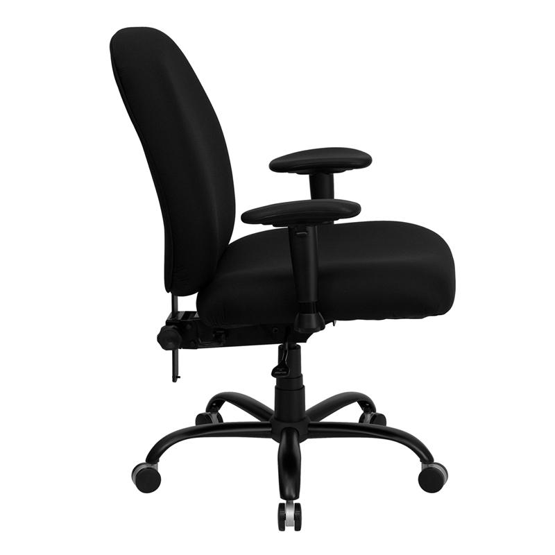 Flash Furniture HERCULES Series Big & Tall 400 lb. Rated Black Fabric Executive Swivel Chair with Adjustable Back Height and Arms – WL-715MG-BK-A-GG Sale