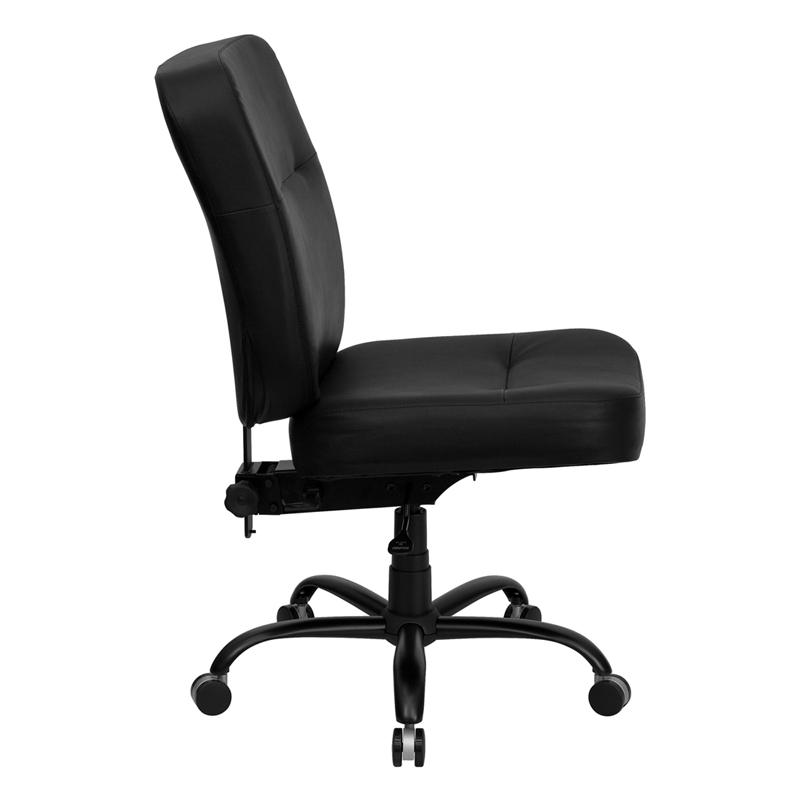 Flash Furniture HERCULES Series Big & Tall 400 lb. Rated Black Leather Executive Swivel Chair with Rectangular Back – WL-735SYG-BK-LEA-GG Online now