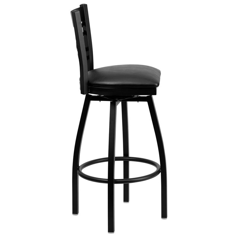 Flash Furniture HERCULES Series Black ”X” Back Swivel Metal Barstool – Black Vinyl Seat – XU-6F8B-XSWVL-BLKV-GG Sale