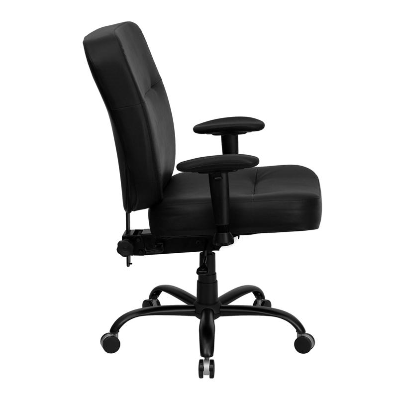 Flash Furniture HERCULES Series Big & Tall 400 lb. Rated Black Leather Executive Swivel Chair with Adjustable Arms – WL-735SYG-BK-LEA-A-GG Sale