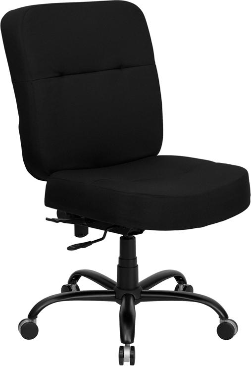 Flash Furniture HERCULES Series Big & Tall 400 lb. Rated Black Fabric Executive Swivel Chair with Rectangular Back – WL-735SYG-BK-GG Sale