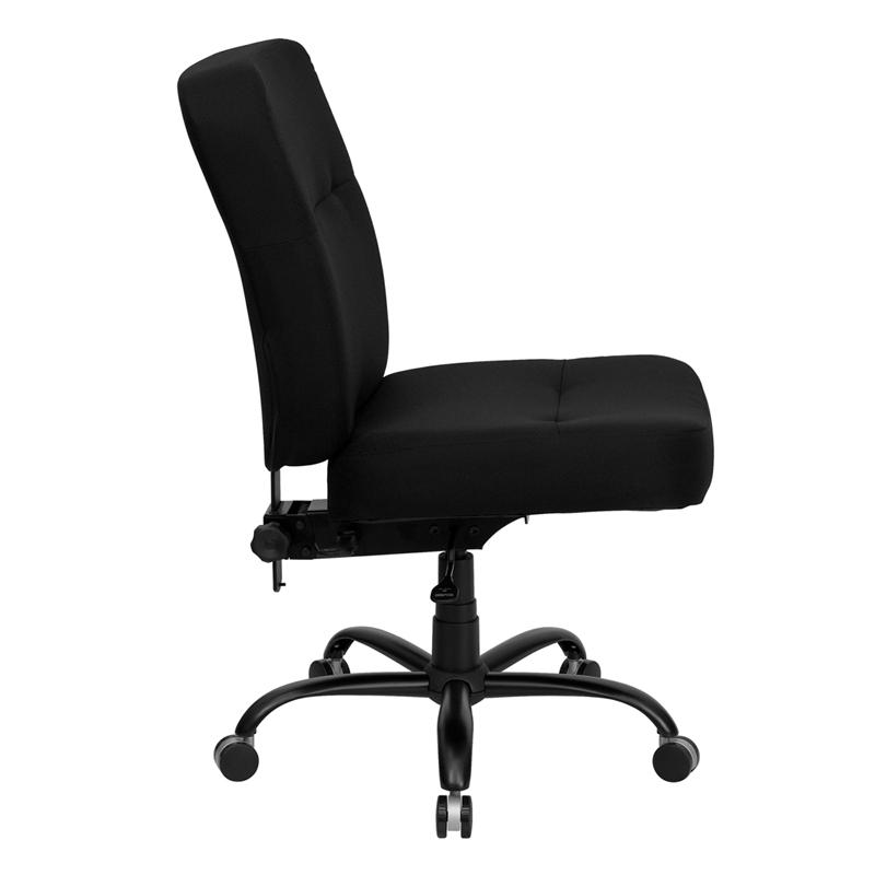 Flash Furniture HERCULES Series Big & Tall 400 lb. Rated Black Fabric Executive Swivel Chair with Rectangular Back – WL-735SYG-BK-GG Sale