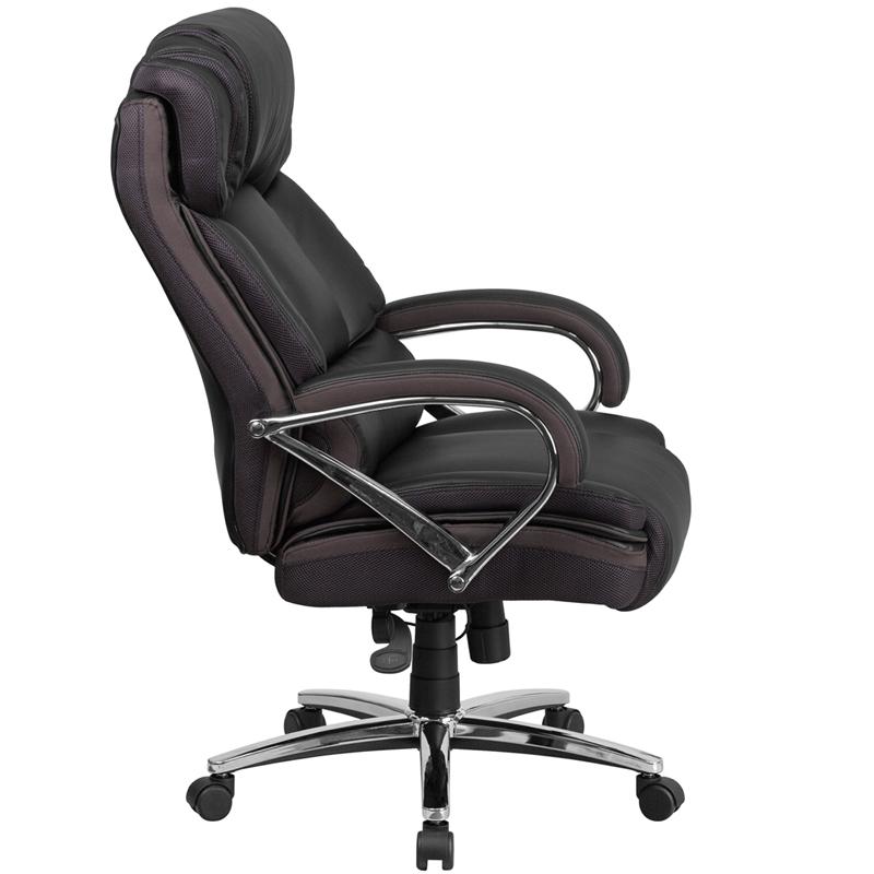 Flash Furniture HERCULES Series Big & Tall 500 lb. Rated Black Leather Executive Swivel Chair with Chrome Base and Arms – GO-2222-GG Online Sale