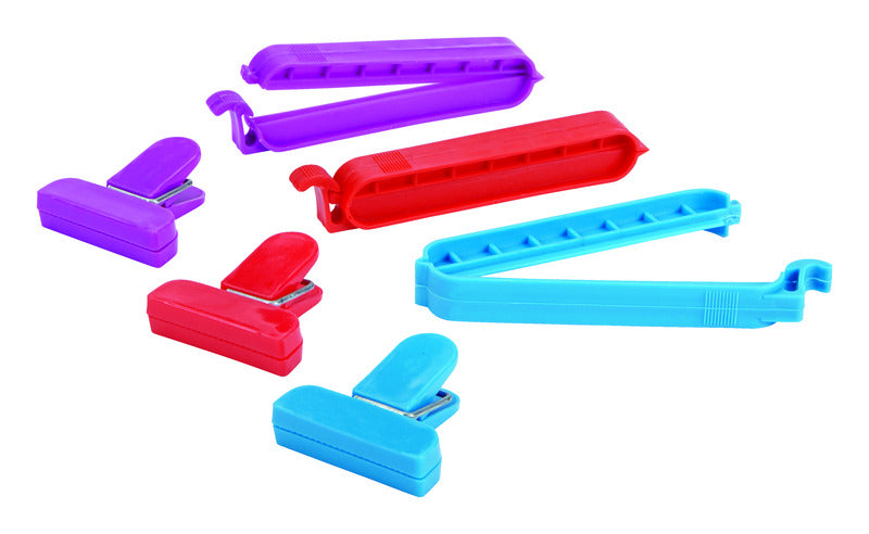 BAG CLIPS ASSORTED 6PK on Sale