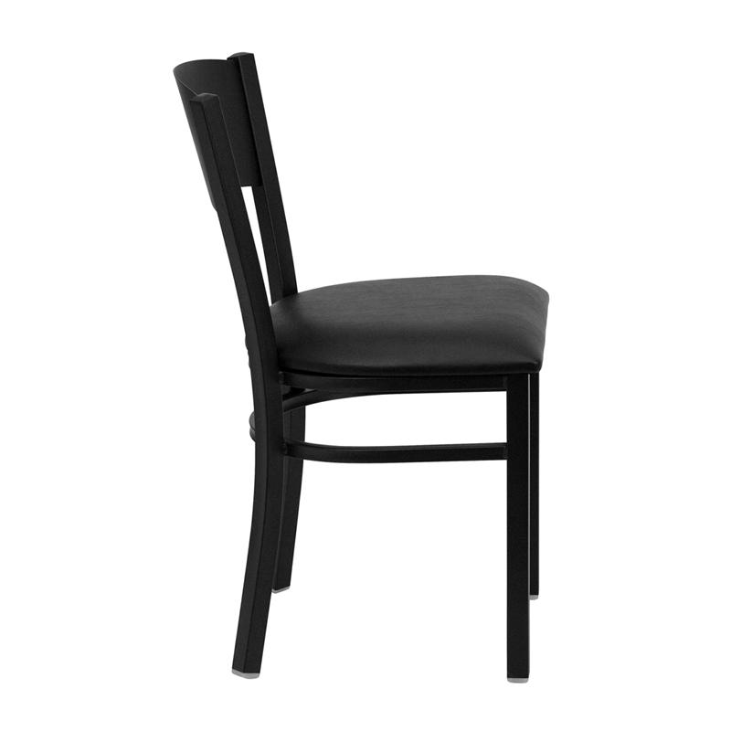 Flash Furniture HERCULES Series Black Circle Back Metal Restaurant Chair – Black Vinyl Seat – XU-DG-60119-CIR-BLKV-GG Fashion
