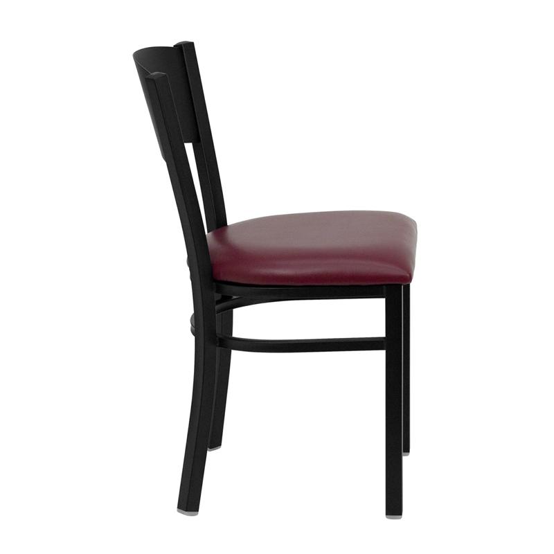Flash Furniture HERCULES Series Black Circle Back Metal Restaurant Chair – Burgundy Vinyl Seat – XU-DG-60119-CIR-BURV-GG Sale