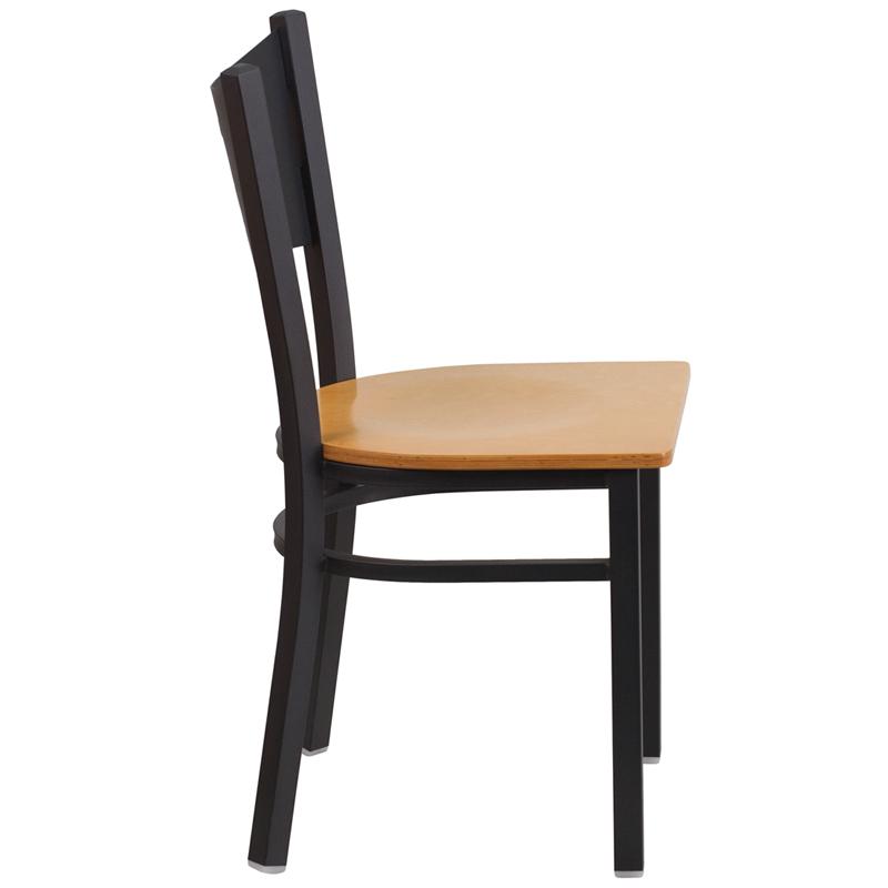 Flash Furniture HERCULES Series Black Coffee Back Metal Restaurant Chair – Natural Wood Seat – XU-DG-60099-COF-NATW-GG Online