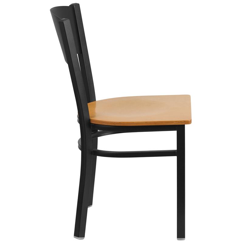 Flash Furniture HERCULES Series Black Circle Back Metal Restaurant Chair – Natural Wood Seat – XU-DG-60119-CIR-NATW-GG Supply