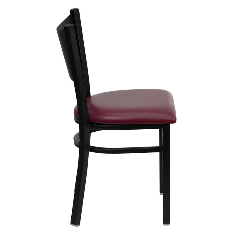 Flash Furniture HERCULES Series Black Coffee Back Metal Restaurant Chair – Burgundy Vinyl Seat – XU-DG-60099-COF-BURV-GG Fashion