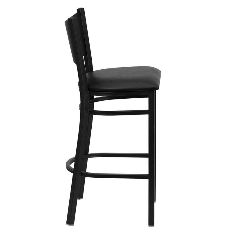 Flash Furniture HERCULES Series Black Coffee Back Metal Restaurant Barstool – Black Vinyl Seat – XU-DG-60114-COF-BAR-BLKV-GG Online Hot Sale