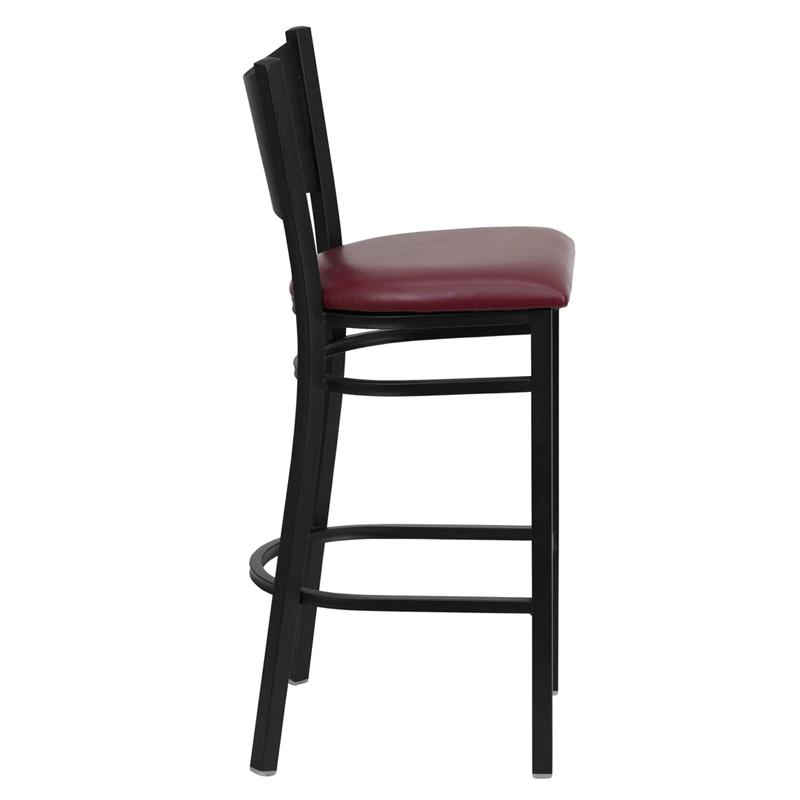 Flash Furniture HERCULES Series Black Coffee Back Metal Restaurant Barstool – Burgundy Vinyl Seat – XU-DG-60114-COF-BAR-BURV-GG Sale
