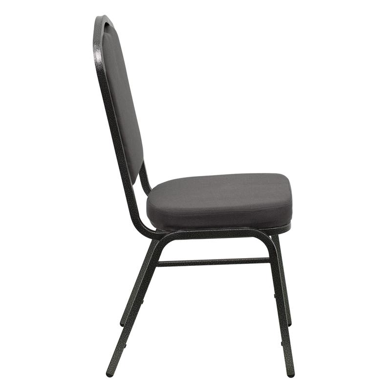 Flash Furniture HERCULES Series Crown Back Stacking Banquet Chair in Gray Fabric – Silver Vein Frame – FD-C01-SILVERVEIN-GY-GG Discount