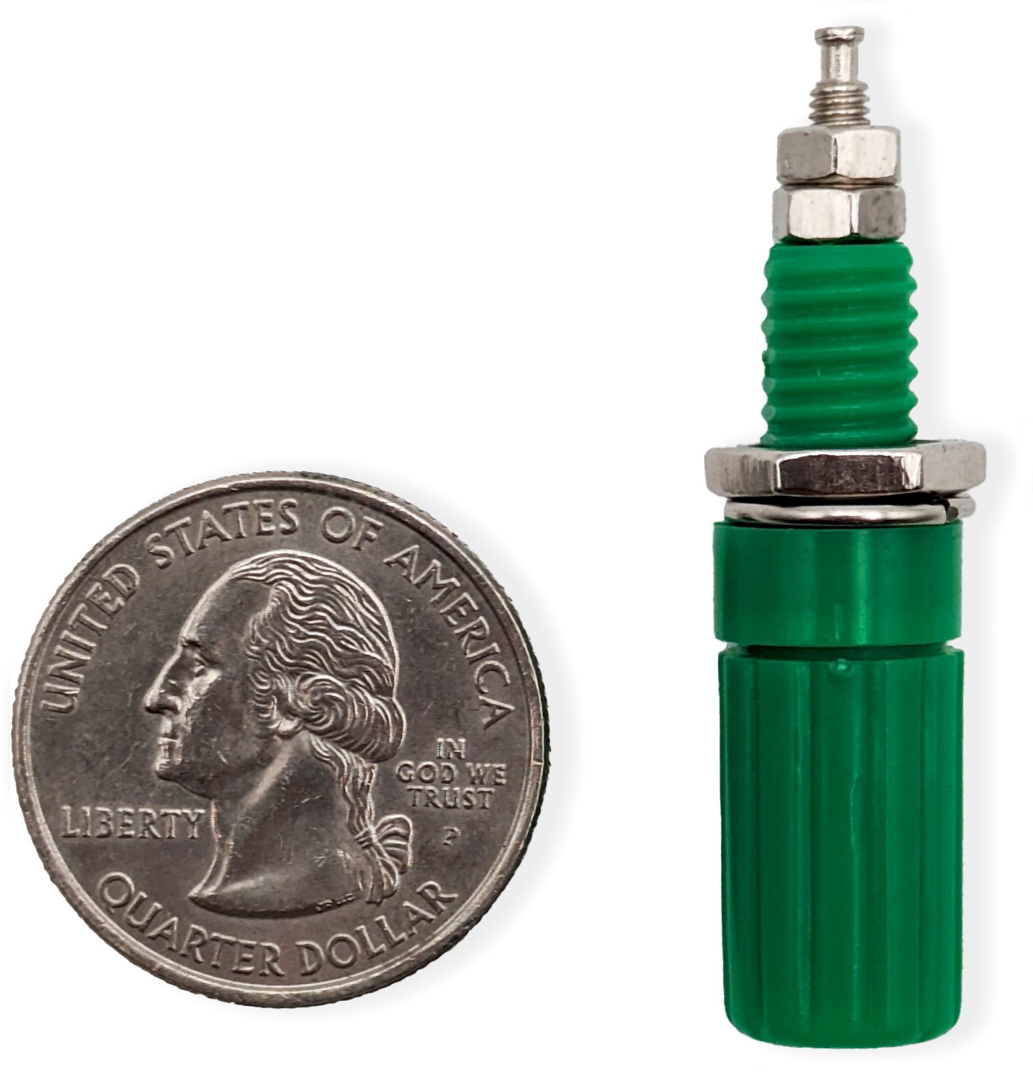 5-Way Binding Post Insulated, Accepts Banana Plug, Spade Lug, Green Color Discount
