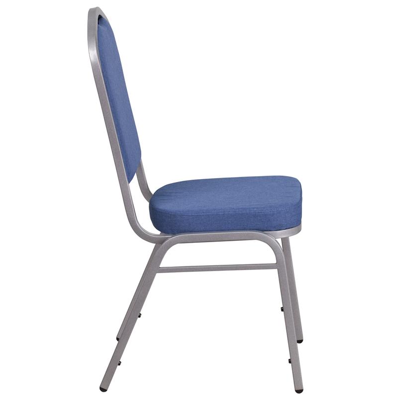 Flash Furniture HERCULES Series Crown Back Stacking Banquet Chair in Blue Fabric – Silver Frame – FD-C01-S-7-GG Online now