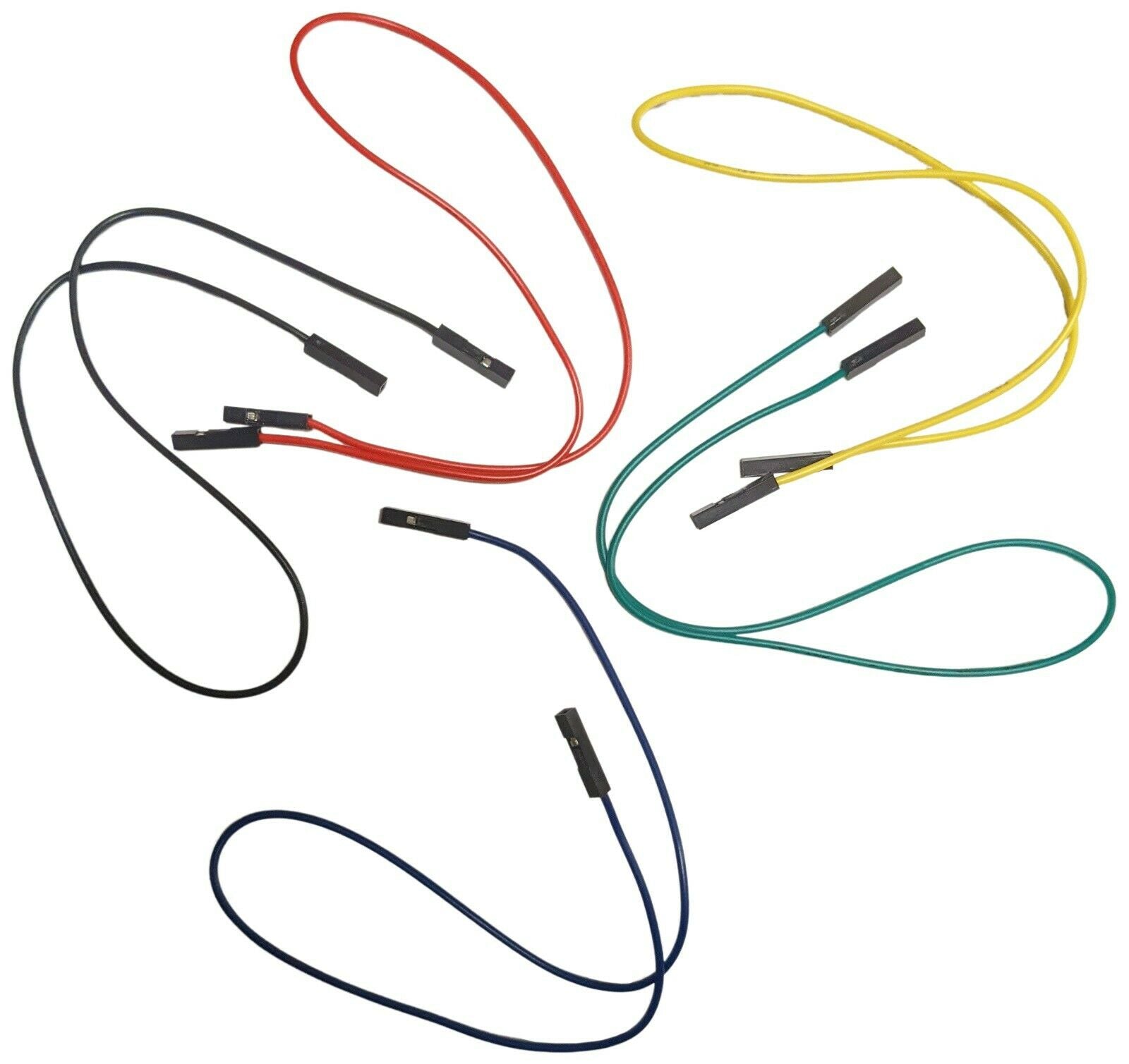 5 Piece Set 12″ Female to Female Reinforced Jumper Wires (Assortment of Colors) Online now
