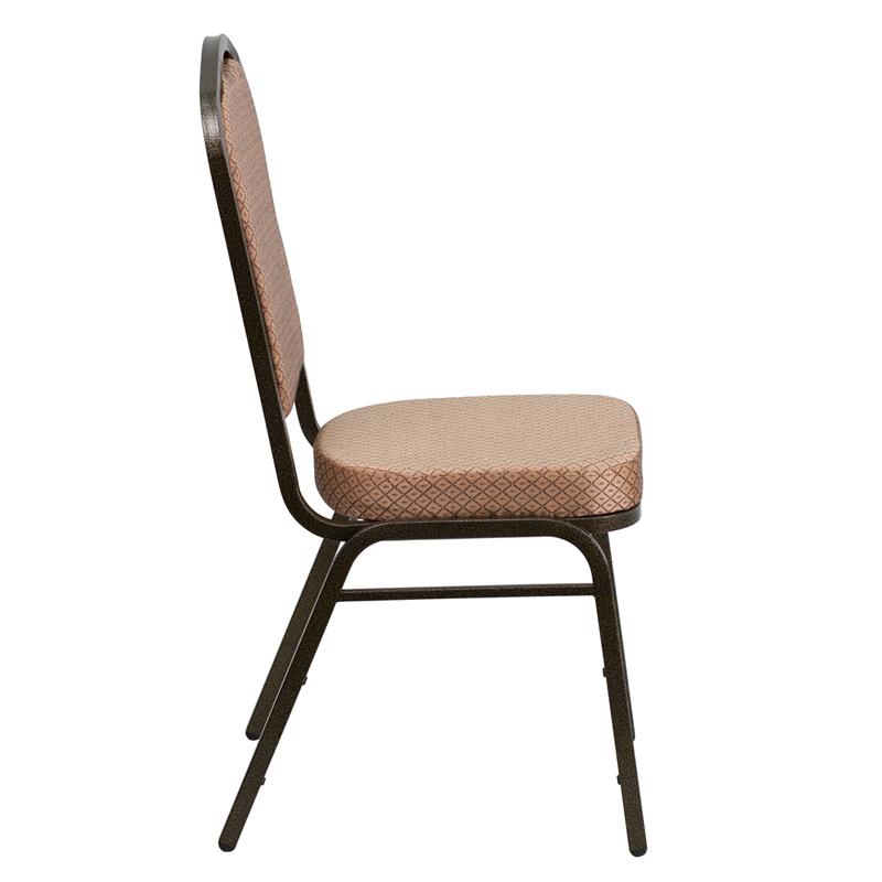 Flash Furniture HERCULES Series Crown Back Stacking Banquet Chair in Gold Diamond Patterned Fabric – Gold Vein Frame – FD-C01-GOLDVEIN-GO-GG Online Hot Sale
