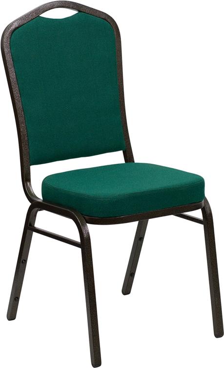 Flash Furniture HERCULES Series Crown Back Stacking Banquet Chair in Green Fabric – Gold Vein Frame – FD-C01-GOLDVEIN-GN-GG Online now