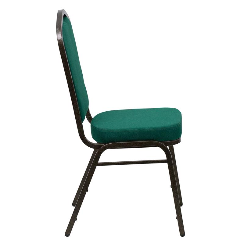 Flash Furniture HERCULES Series Crown Back Stacking Banquet Chair in Green Fabric – Gold Vein Frame – FD-C01-GOLDVEIN-GN-GG Online now