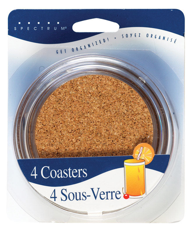 COASTER 4PK CLEAR&CORK Discount