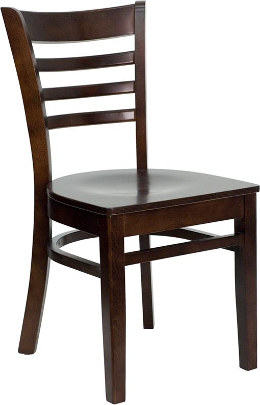 Flash Furniture HERCULES Series Ladder Back Walnut Wood Restaurant Chair – XU-DGW0005LAD-WAL-GG Hot on Sale