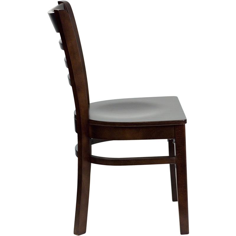 Flash Furniture HERCULES Series Ladder Back Walnut Wood Restaurant Chair – XU-DGW0005LAD-WAL-GG Hot on Sale