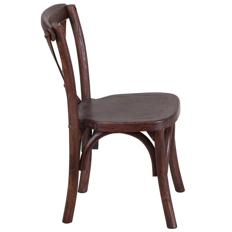 Flash Furniture HERCULES Series Stackable Kids Mahogany Wood Cross Back Chair – XU-X-MAH-KID-GG on Sale