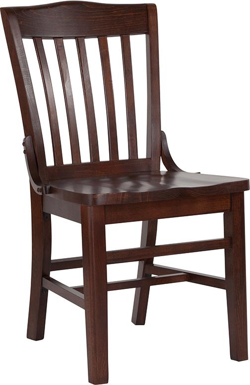 Flash Furniture HERCULES Series School House Back Walnut Wood Restaurant Chair – XU-DG-W0006-WAL-GG Online
