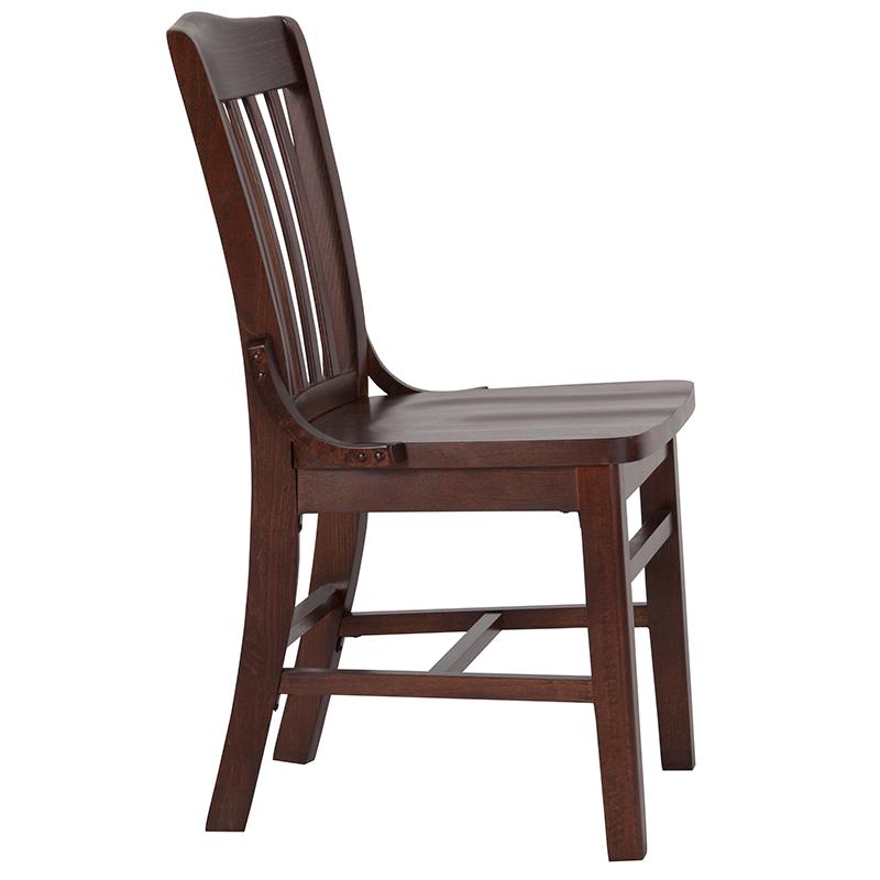 Flash Furniture HERCULES Series School House Back Walnut Wood Restaurant Chair – XU-DG-W0006-WAL-GG Online