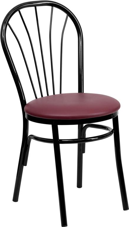 Flash Furniture HERCULES Series Fan Back Metal Chair – Burgundy Vinyl Seat – XU-698B-BGV-GG Fashion