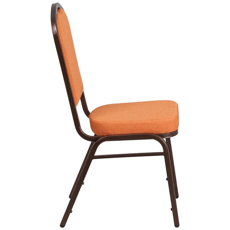 Flash Furniture HERCULES Series Crown Back Stacking Banquet Chair in Orange Fabric – Copper Vein Frame – FD-C01-C-9-GG Online