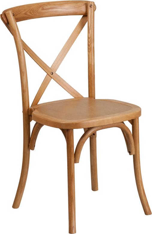 Flash Furniture HERCULES Series Stackable Oak Wood Cross Back Chair – XU-X-OAK-GG Online now